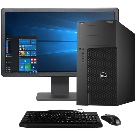 Dell Precision 3620 Intel i7, 6th Gen Workstation PC + 20" Monitor with NVIDIA K620