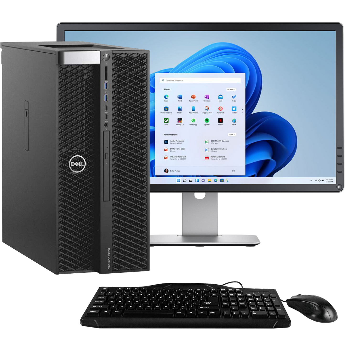 Dell Precision 5820 Intel Xeon Workstation PC with 8GB M4000 GPU + 27" Monitor